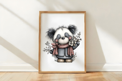 Whimsical Easter Panda Clipart Product Image 3