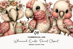 Whimsical Easter Parrot Clipart Product Image 1