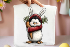 Whimsical Easter Penguin Clipart Product Image 2