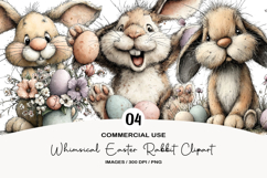 Whimsical Easter Rabbit Clipart Product Image 1