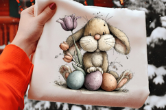 Whimsical Easter Rabbit Clipart Product Image 2