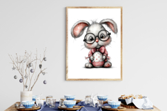 Whimsical Easter Rabbit Clipart Product Image 3