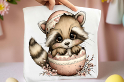 Whimsical Easter Raccoon Clipart Product Image 2