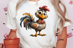 Whimsical Easter Rooster Clipart Product Image 2