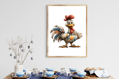 Whimsical Easter Rooster Clipart Product Image 3