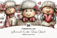 Whimsical Easter Sheep Clipart Product Image 1