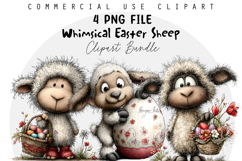 Whimsical Easter Sheep Clipart Product Image 1