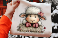 Whimsical Easter Sheep Clipart Product Image 2