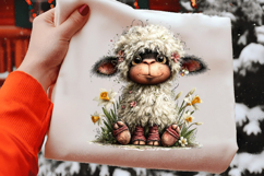 Whimsical Easter Sheep Clipart Product Image 2
