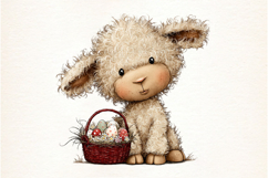 Whimsical Easter Sheep Clipart Product Image 2