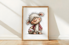 Whimsical Easter Sheep Clipart Product Image 3