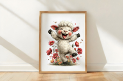 Whimsical Easter Sheep Clipart Product Image 3