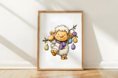 Whimsical Easter Sheep Clipart Product Image 3
