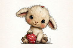 Whimsical Easter Sheep Clipart Png Product Image 2