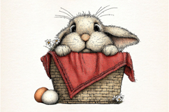 Whimsical Easter Spring Bunny Clipart Product Image 2