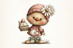 Whimsical Easter Spring Chick Clipart Product Image 2