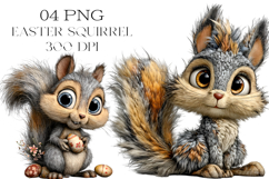Whimsical Easter Squirrel Clipart Product Image 1