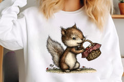 Whimsical Easter Squirrel Clipart Product Image 2