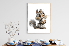 Whimsical Easter Squirrel Clipart Product Image 3