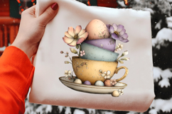 Whimsical Easter Teacup Clipart Product Image 2