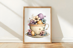 Whimsical Easter Teacup Clipart Product Image 3