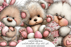 Whimsical easter teddy bear clipart - easter teddy bear png Product Image 1