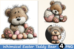 Whimsical Easter Teddy Bear Clipart Product Image 1