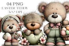Whimsical Easter Teddy Bear Clipart Product Image 1