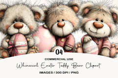 Whimsical Easter Teddy Bear Clipart Product Image 1