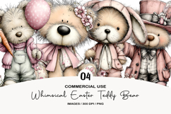 Whimsical Easter Teddy Bear Clipart Product Image 1