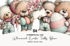 Whimsical Easter Teddy Bear Clipart Product Image 1