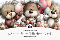 Whimsical Easter Teddy Bear Clipart Product Image 1