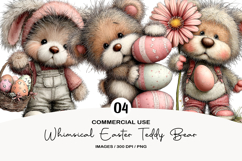 Whimsical Easter Teddy Bear Clipart Product Image 1