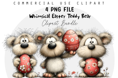 Whimsical Easter Teddy Bear Clipart Product Image 1