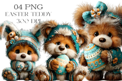 Whimsical Easter Teddy Bear Clipart Product Image 1