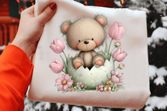 Whimsical Easter Teddy Bear Clipart Product Image 2