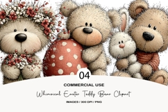 Whimsical Easter teddy bear clipart Product Image 1