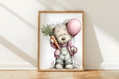 Whimsical Easter Teddy Bear Clipart Product Image 3
