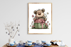 Whimsical Easter Teddy Bear Clipart Product Image 3