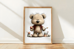 Whimsical Easter Teddy Bear Clipart Product Image 3