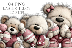 Whimsical Easter Teddy Bear Clipart Product Image 1