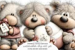 Whimsical Easter Teddy Bear Clipart - Easter Teddy Bear PNG Product Image 1