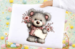 Whimsical Easter Teddy Bear Clipart PNG Product Image 2
