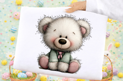 Whimsical Easter Teddy Bear Clipart PNG Product Image 2
