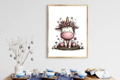 Whimsical Easter Unicorn Clipart Product Image 3