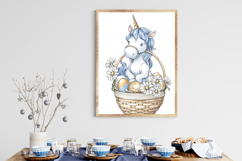 Whimsical Easter Unicorn Clipart PNG Product Image 3