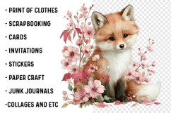 Whimsical Fall Autumn Animals Clipart Product Image 2