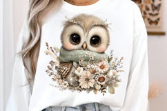 Whimsical Fall Autumn Owl Clipart Product Image 3