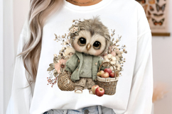 Whimsical Fall Autumn Owl Clipart Product Image 3