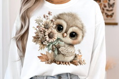 Whimsical Fall Autumn Owl Clipart Product Image 3
